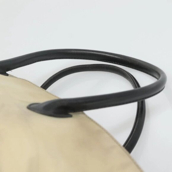 Burberrys Blue Label Tote Bag Nylon Beige Silver Auth ti3066 - Picture 9 of 16